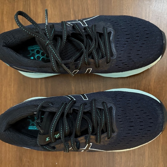 ASICS Women's Gel-Nimbus 24 Athletic Running Shoe Navy/Teal - Size 7 - Picture 2 of 6